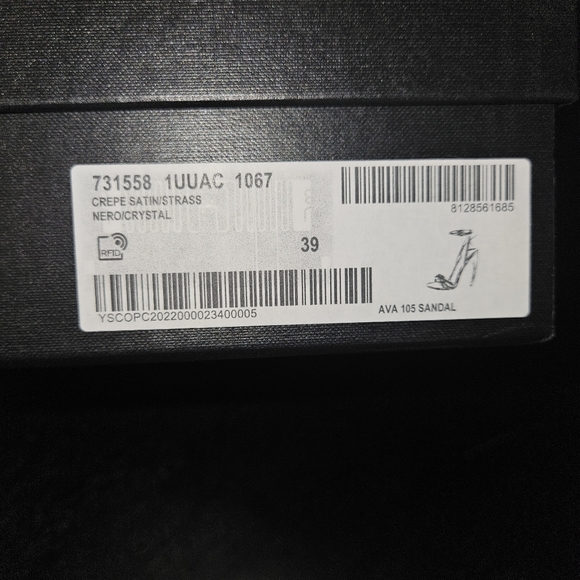 Saint Laurent Ava Strappy Sandals in Crepe Satin w/Rhinestones - NWT, size 39 - Picture 2 of 14